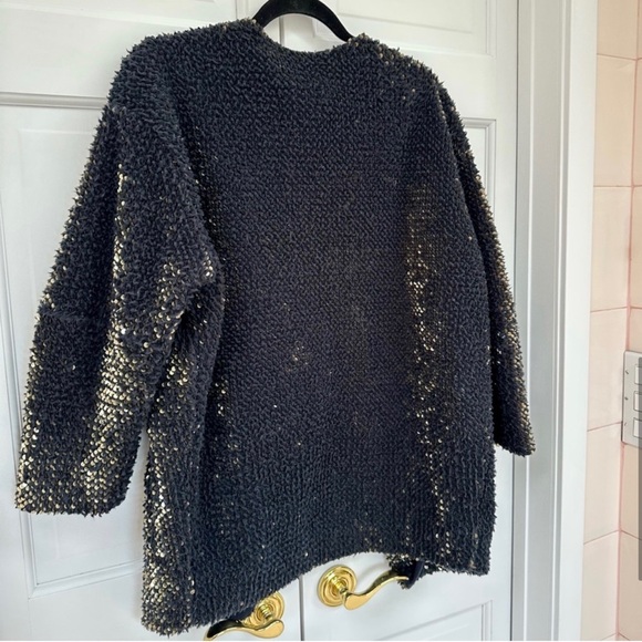 H&M Black Sequin Open-Front Cardigan, Size 34, Brand New - Picture 10 of 13
